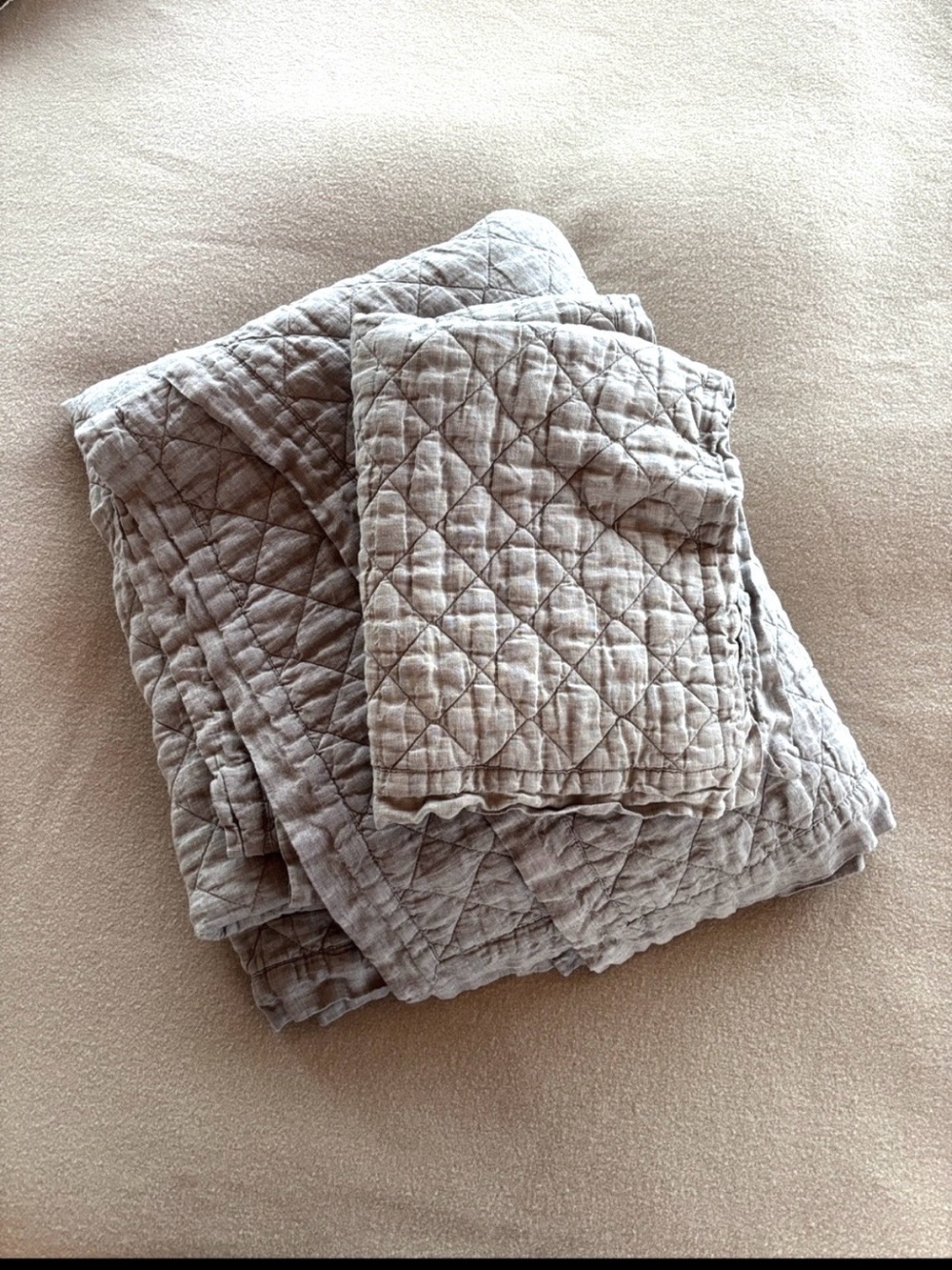 Pottery Barn Linen Quilt and Sham